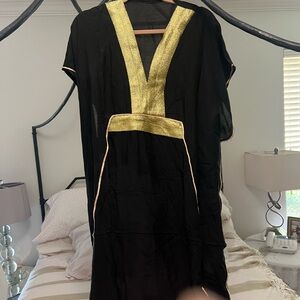 Elegant Black and Gold Women's Dress